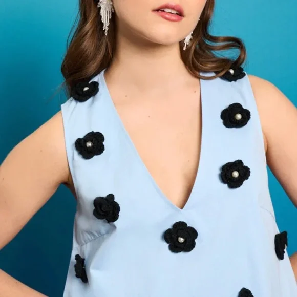 Sister Jane Capri Crochet Flower Mini Dress - Picture 5 of 5